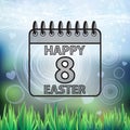 Background sky spring easter happy calendar Royalty Free Stock Photo