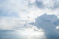 Background of sky in sunset with big cloud Royalty Free Stock Photo