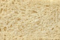 Background of a slice of freshly baked white bread close-up.