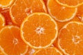 Background of slices of clementine fruit