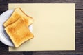 Background with slices of toast Royalty Free Stock Photo