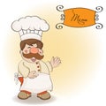 Background with Smiling Chef