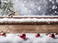 Christmas winter background with frosty pine tree on nature outdoors Royalty Free Stock Photo