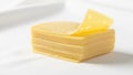 Background is softly blurred emphasizing the cheese s detail and Royalty Free Stock Photo