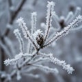 Background is softly blurred emphasizing the foreground s frosty Royalty Free Stock Photo