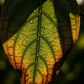 Background is softly blurred emphasizing the leaf s texture and the Royalty Free Stock Photo