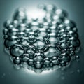 The background is softly blurred, enhancing the focus on the bubbles Royalty Free Stock Photo