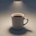 The background is softly blurred focusing attention on the mug Royalty Free Stock Photo
