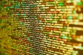 Background of software developer script. Coding css on mornitor at the office - for background or montage product. HTML CSS3 Royalty Free Stock Photo
