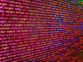 Background of software developer script. Concept screen of experienced web developer. Programming Coding with editor colorful Royalty Free Stock Photo
