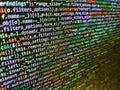 Background of software developer script. Programmer occupation. Programmer working in a software develop company office. Web or Royalty Free Stock Photo