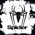 Background with Spider in grunge style. Royalty Free Stock Photo
