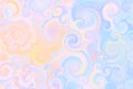 Background, a spiral intermingling of light shades of pastel colours