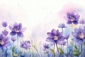 Background spring nature blossom flowers watercolor background plant floral garden green flora summer Royalty Free Stock Photo