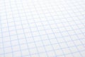 Background of squared notebook sheet. Grid paper copybook. Light white background on the topic of school, study and learning.