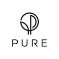 Initials letter P Pure Leaves Logo Design Inspiration