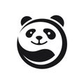 Panda Animal Icon Vector, Natural Leaves Logo Design, Bear Logotype, Abstract Cute Royalty Free Stock Photo