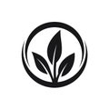 Tree of Life, Oak Leaves Nature Simple Logo Design Inspiration Royalty Free Stock Photo