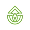 CBD Cannabis Marijuana Pot Hemp Leaves Oil Drops Logo Design Inspiration