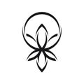 Cannabis Leaf Flowers Logo Design Inspiration