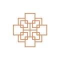 Square Ornaments Plus Hashtag, Logo Design Inspiration