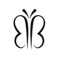 Initials BB Butterfly, Logo Design Inspiration