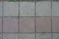 Background - stack bond brick-like gray and pink concrete pavement Royalty Free Stock Photo