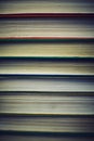 Background,stack of old books with yellowed pages Royalty Free Stock Photo
