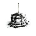 background stack of pancakes ai generated