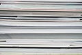Background from stacked magazines, brochures, notebooks, catalogs Royalty Free Stock Photo