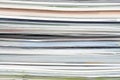 Background from different stacked magazines, brochures, notebooks, catalogs Royalty Free Stock Photo