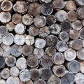 Background of stacked timber logs Royalty Free Stock Photo