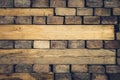 Background of Stacked Wood Cut in Squared Timber Royalty Free Stock Photo