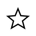 Background. The star has a simple, clean design with bold black Royalty Free Stock Photo