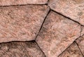 Background stone folded granite block wall part base design light brown