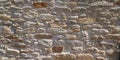 Background stone hands made wall with large small natural stones