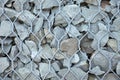 Background of stones, fixed wire