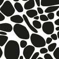 Background with stones texture. Vector mosaic background in black and white color. Royalty Free Stock Photo