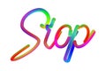 Background with stop letters