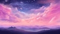 Background strikes and colorful, very aesthetic at night, shooting starlight the sky, Generate AI