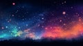 Background strikes and colorful, very aesthetic at night, shooting starlight the sky, Generate AI