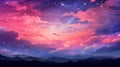 Background strikes and colorful, very aesthetic at night, shooting starlight the sky, Generate AI