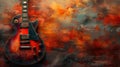 Background style grunge rock music. Generative AI Royalty Free Stock Photo