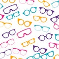 Background with styles glasses multicolor