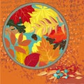 Background of stylized autumn leaves