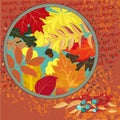 Background of stylized autumn leaves