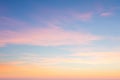 Background of sunrise sky with gentle colors of soft clouds Royalty Free Stock Photo