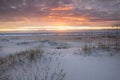 Background Sunrise Sky Over Beach on the Outer Banks NC Royalty Free Stock Photo