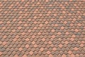 Background surface of hexagons, symmetrical tiles, texture orange