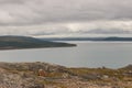 Background of the surroundings of the Barents Sea. musta tunturi